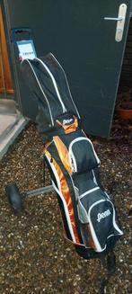 Penn golftrolley met tas en clubs, compleet, Ophalen, Gebruikt, Set, Overige merken