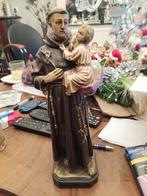 Antieke Sint Antonius met kind beeld, Ophalen of Verzenden