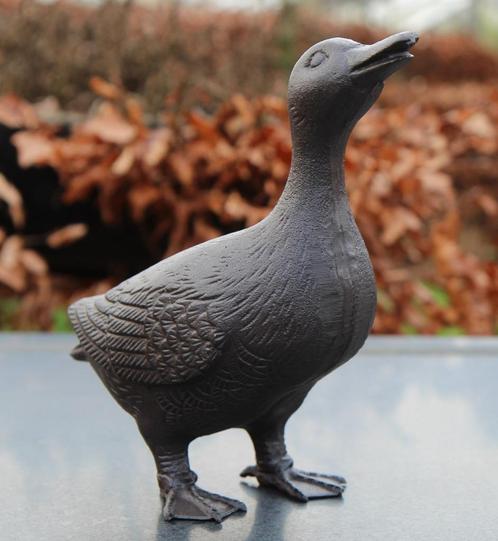 Dierenbeeld Eend, Gietijzer, Groot, Landelijk, Nieuw, Stoer, Tuin en Terras, Tuinbeelden, Nieuw, Dierenbeeld, Metaal, Ophalen of Verzenden