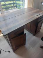 Eiken bureau 130 bij 75 cm, Huis en Inrichting, Slaapkamer | Nachtkastjes, Ophalen, 70 cm of meer, Hout, 65 cm of meer