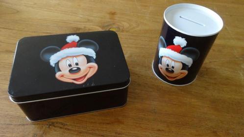 Mickey Mouse blik en spaarpot ZGAN SETPRIJS, Kinderen en Baby's, Speelgoed | Overig, Zo goed als nieuw, Jongen of Meisje, Ophalen of Verzenden