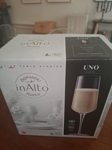 6x Bormioli in Alto Rocco Champagne Flutes beschikbaar voor biedingen