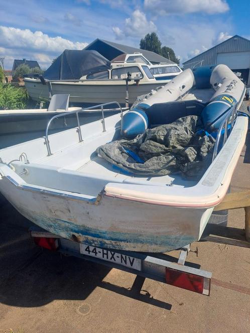 Speedbootje console 4m met trailer. Visbootje met trailer., Watersport en Boten, Zeilen en Zeiltoebehoren, Zo goed als nieuw, Minder dan 15 m²