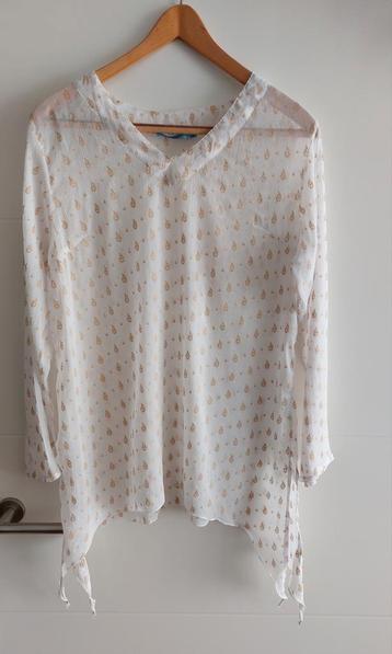 positano ibiza tuniek wit/goud maat 42 maat xl beschikbaar voor biedingen