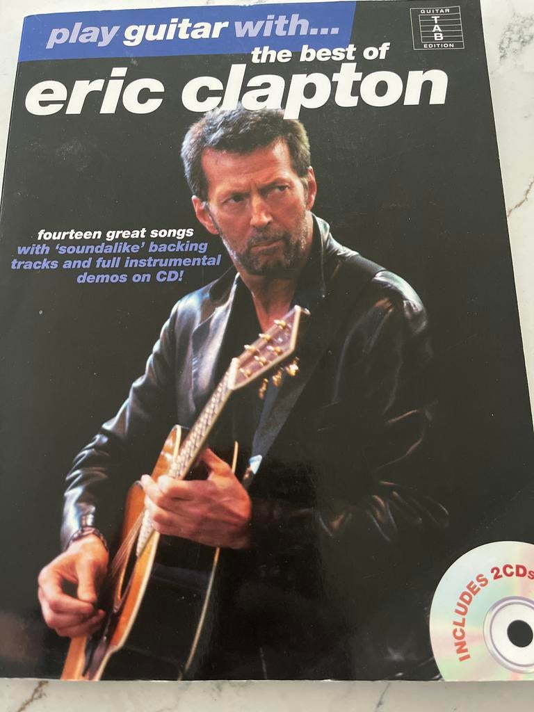 Eric Clapton - Play Guitar With... (CD2 ontbreekt), Muziek en Instrumenten, Bladmuziek, Gitaar, Ophalen of Verzenden, Zo goed als nieuw