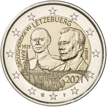2 euro Luxemburg 2021 - Groothertog Jan (UNC) - Relief beschikbaar voor biedingen