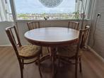 Ronde eettafel van hout, Huis en Inrichting, Tafels | Eettafels, Ophalen, Gebruikt, Rond, Vier personen