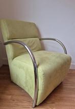 Fauteuil groen, Huis en Inrichting, Fauteuils, Ophalen, Gebruikt, 75 tot 100 cm, 50 tot 75 cm