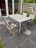 Tuintafel met 4 stoelen, Ophalen, 4 zitplaatsen, Gebruikt, Eettafel