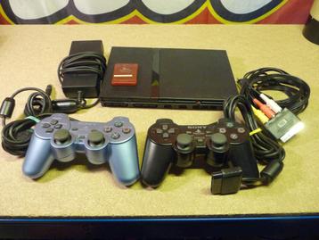 Playstation 2 met 2 controllers en spel Megadrive Collection beschikbaar voor biedingen