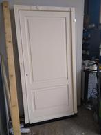 Hardhout kozijn met voordeur, Doe-het-zelf en Verbouw, 100 tot 120 cm, Nieuw, Ophalen of Verzenden, Buitendeur