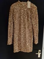 Gouden pailletten jurk, Kleding | Dames, Jurken, Overige kleuren, Vera en lucy, Maat 42/44 (L), Nieuw