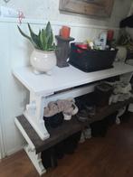 Eethoek en bankjes 150 cm  80cm kloostertafel, Ophalen, Gebruikt, 100 tot 150 cm, 25 tot 50 cm