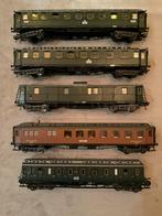 te koop, mooie Fleischmann set, van 5 rijtuigen, zgan, Hobby en Vrije tijd, Modeltreinen | H0, Gelijkstroom, Fleischmann, Wagon