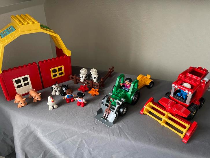 Duplo Boerderij met Dieren, Tractor & Combain, Kinderen en Baby's, Speelgoed | Duplo en Lego, Gebruikt, Duplo, Complete set, Ophalen of Verzenden