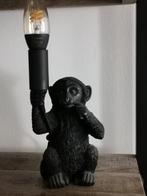 Zwarte lamp aap, Huis en Inrichting, Lampen | Tafellampen, Ophalen of Verzenden, Zo goed als nieuw, Kunststof, Minder dan 50 cm