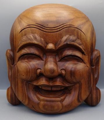 XXL Happy Boeddha Poe Tai Masker Suar Hout Bali beschikbaar voor biedingen