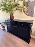 Dressoir - hoogglans blauwzwart, Huis en Inrichting, Kasten | Dressoirs, Ophalen, Gebruikt, 50 tot 75 cm, 150 tot 200 cm