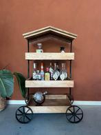 Loods5 bar trolley van hout, Huis en Inrichting, Barren, Ophalen, Zo goed als nieuw