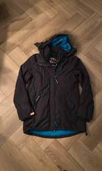 Superdry donkerblauwe heren parka maat L, Ophalen of Verzenden, Zo goed als nieuw, Maat 52/54 (L), Blauw