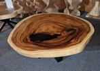 Epoxy salontafel 110 cm suar hout boomstam blad., Huis en Inrichting, Tafels | Salontafels, Overige materialen, Industrieel suar interieur