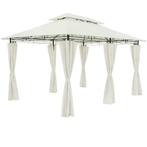 Chique Stalen Kwaliteits Paviljoen Prieel 3x4m. Creme, Tuin en Terras, Ophalen of Verzenden, Nieuw, Paviljoen