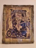 Metaal, biker, motor, triumph, wandbord, blik, deco, Ophalen of Verzenden, Nieuw