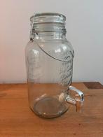Drankdispenser met kraantje - 4.0L - glas - 30 cm tap, Glas of Glazen, Nieuw, Ophalen of Verzenden, Glas