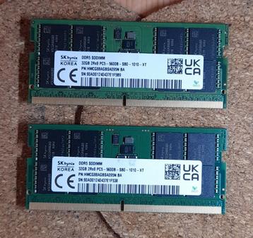 64GB DDR5 SODIMM (2x32GB) SK hynix - Nieuwstaat! beschikbaar voor biedingen