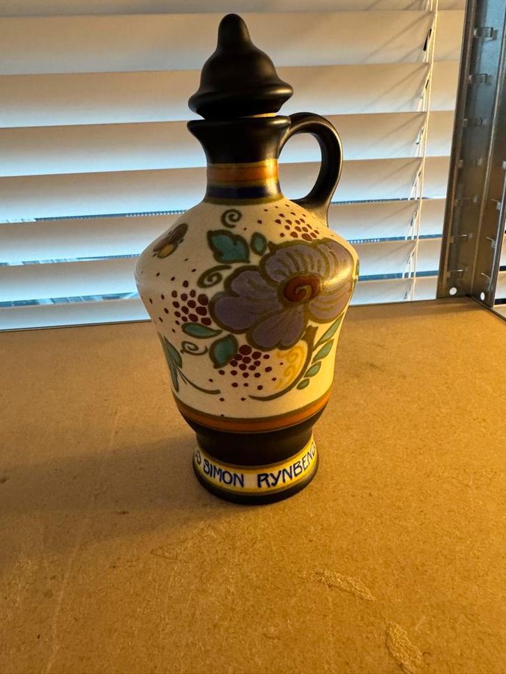 Gouda Plateel Simon Rynbende Vaasje - Schiedam 1793, Antiek en Kunst, Antiek | Keramiek en Aardewerk, Ophalen of Verzenden