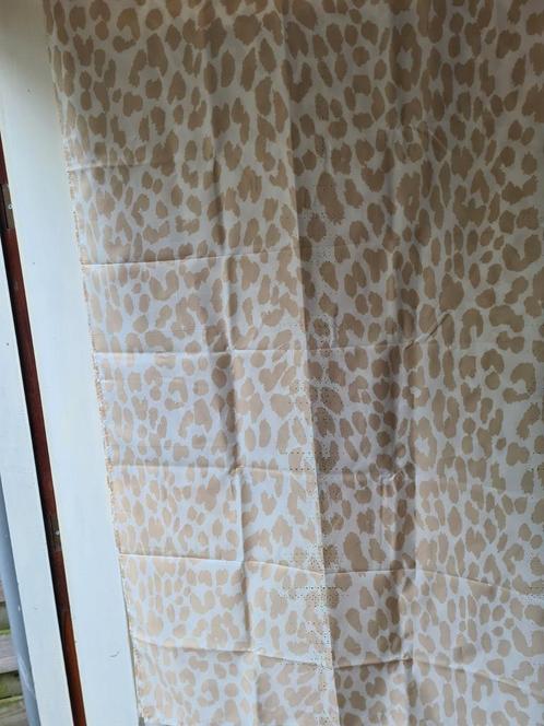 NIEUW Douchegordijn 1,80 x 2,00m panterprint, Huis en Inrichting, Badkamer | Badtextiel en Accessoires, Nieuw, Overige typen, Beige