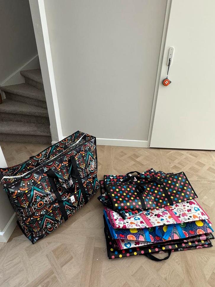 13 Grote Shoppers/Verhuistassen, Sieraden, Tassen en Uiterlijk, Tassen | Reistassen en Weekendtassen, Zo goed als nieuw, Overige kleuren