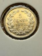 5 cent 1876 willem III, Ophalen, Koning Willem III, Zilver, Losse munt