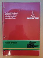 Werkplaatshandboek hef Deutz 06 serie, Gelezen, Tractor en Landbouw, Verzenden