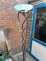 Vintage staande industriële schemerlamp 1.82mt in, Huis en Inrichting, Lampen | Vloerlampen, Ophalen, Gebruikt, Glas, 150 tot 200 cm