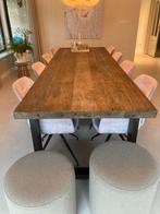 Eettafel + 8 Mobitec Moods Stoelen - Zachtroze Velvet, Huis en Inrichting, Stoelen, Ophalen, Overige kleuren, Zo goed als nieuw