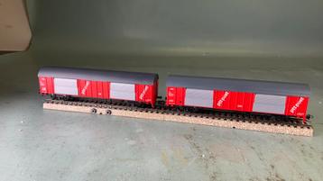 Roco spoor ho 2 stuks NS PTT wagens , als nieuw in doos. beschikbaar voor biedingen