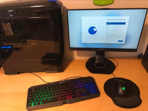 Complete Gaming Desktop Set, Computers en Software, Desktop Pc's, Zo goed als nieuw, 3 tot 4 Ghz, HDD, SSD, 16 GB, Met videokaart