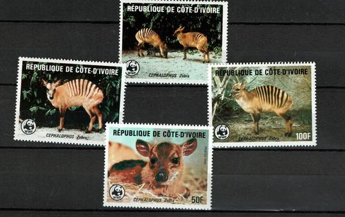 ivoorkust 1985 pf wwf serie zebraduiker wildlife zoogdieren, Postzegels en Munten, Postzegels | Thematische zegels, Dier of Natuur