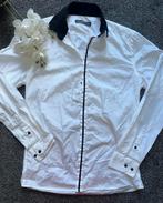 Mooi wit overhemd met zwart boord van Angelo Litrico, maat S, Kleding | Heren, Overhemden, Wit, Ophalen of Verzenden, Zo goed als nieuw