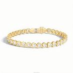 Hartjes armband 18k massief goud, met Moissanite VVS stenen, Ophalen of Verzenden