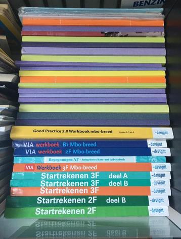 Leerwerkboeken MBO Startrekenen 2F AB 3F VIA pakket NIEUW beschikbaar voor biedingen