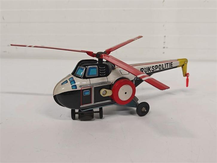 A7026 Vintage Tinnen Helikopter Rijkspolitie [1960s], Antiek en Kunst, Antiek | Speelgoed, Ophalen of Verzenden