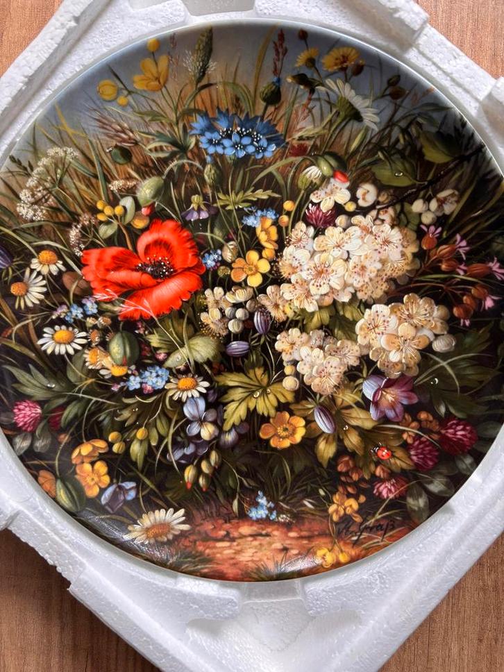 Prachtig porseleinen bord 'Am Wegesrand' van Fürstenberg, Antiek en Kunst, Antiek | Wandborden en Tegels, Ophalen of Verzenden