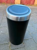 Brabantia Touch Bin 23+10L - Zwart - Gebruikt, Ophalen, Gebruikt, 50 tot 75 cm, Metaal