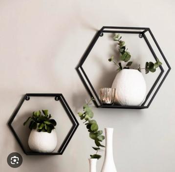 Light and Living Hexagon Wandrek - Zwart beschikbaar voor biedingen