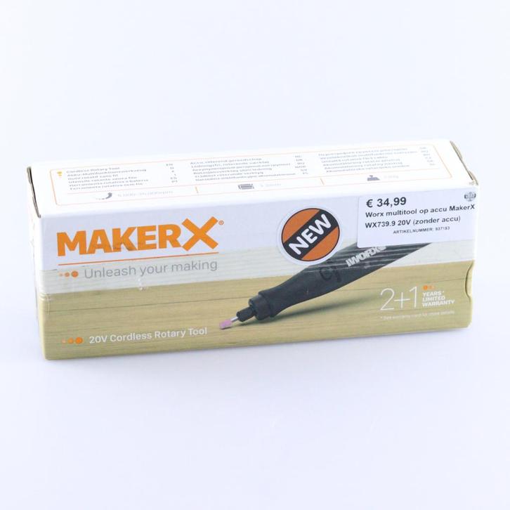 Worx multitool op accu MakerX WX739.9 20V (zonder accu), Doe-het-zelf en Verbouw, Gereedschap | Zaagmachines, Nieuw