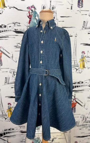 Ralph Lauren meisje denim jurk spijkerjurk maat 7 (149 euro) beschikbaar voor biedingen