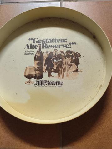 vintage dienblad Alte Reserve Weinbrand beschikbaar voor biedingen