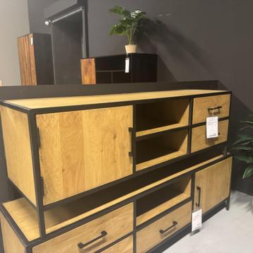 Actie! Tv-meubel Luna | 160 cm | Eiken | Van €595,- beschikbaar voor biedingen